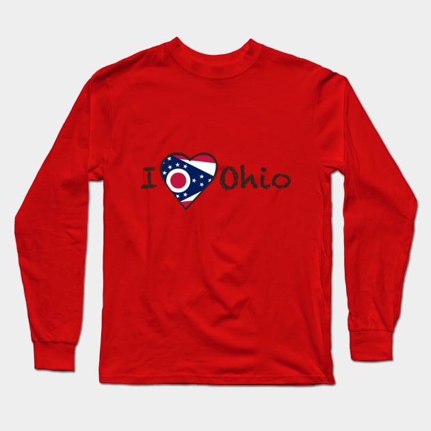 I Love Ohio Long Sleeve T-Shirt by JellyFish92